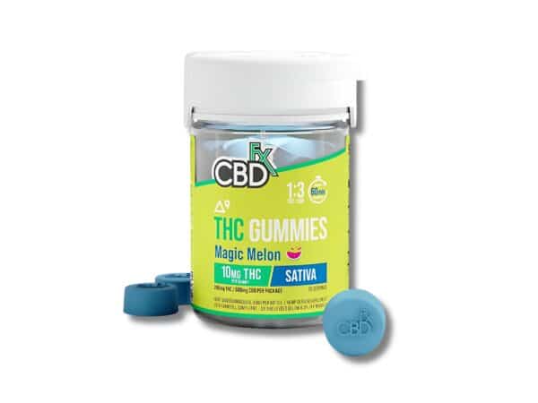Delta-9 THC Gummies + CBD: Magic Melon Sativa (High Potency)
