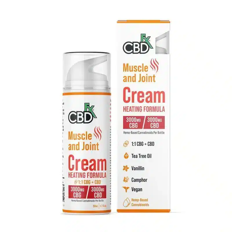 CBG + CBD Lotion for Muscle & Joint: Heating Formula 1:1 Ratio